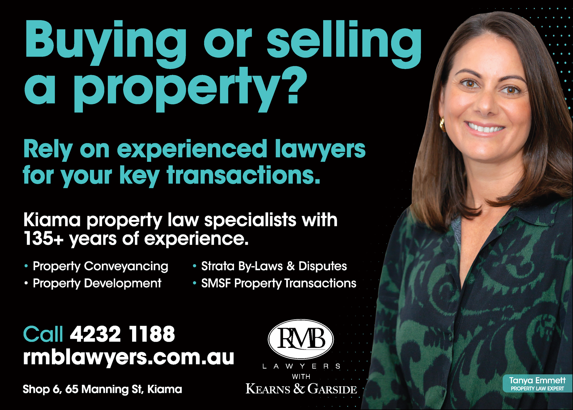 RMB Kearns & Garside Lawyers Tanya Instory