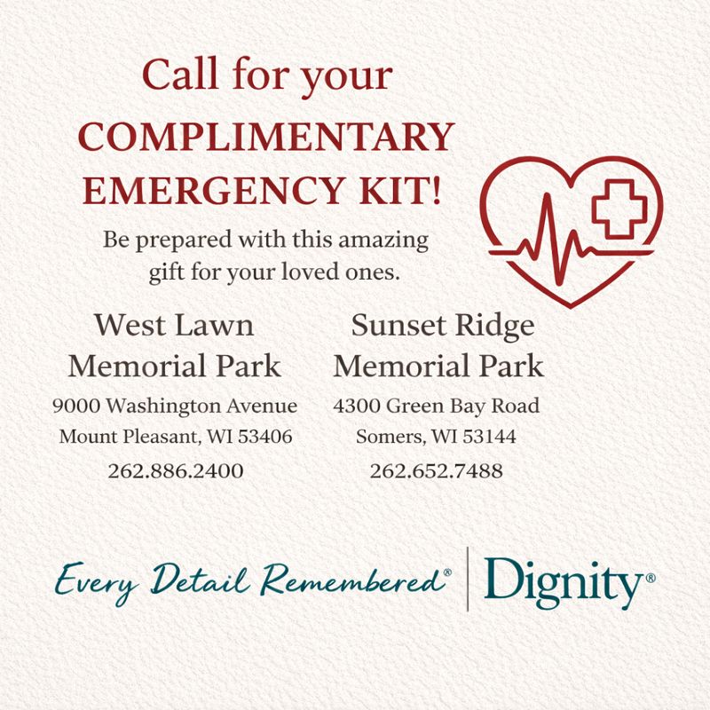 Dignity Memorial Emergency Kit (neutral background)